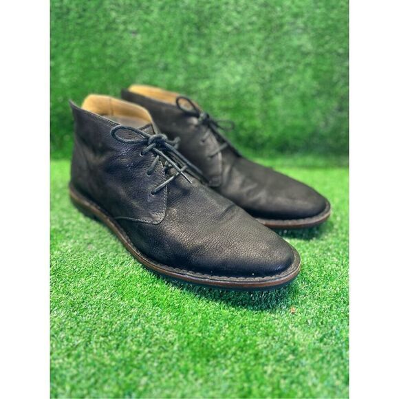 Cole Haan Leather Chukka Black Boots Mens 10.5M Lace Up...